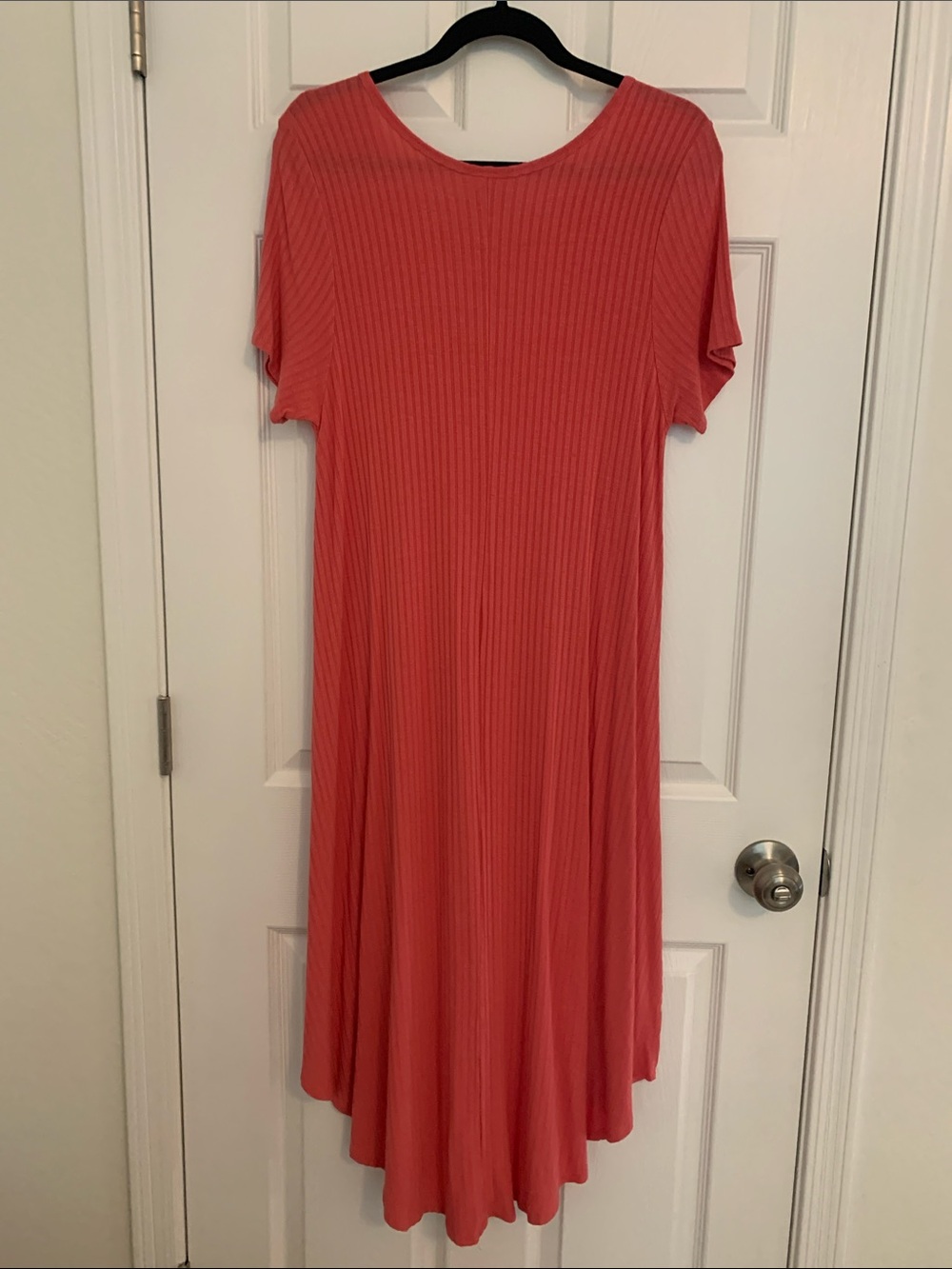 LuLaRoe Coral Ribbed High-Low Swing Dress 2XL - Picture 2 of 5